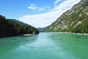 The nature of Altai. Blue Katun River photo