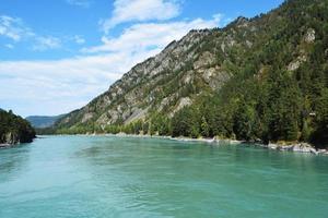 The nature of Altai. Blue Katun River photo