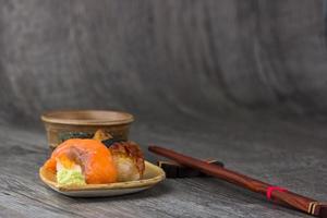 sushi  and tea drinking set photo