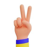 símbolo de la mano de la paz foto