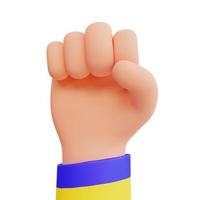 hands clenched suport ukraine photo