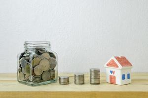 Savings plans for housing ,financial concept photo