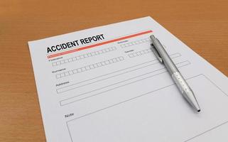 Accident report form photo
