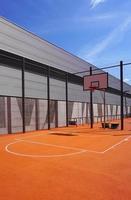 Basketball court sport outdoor public vertical in summer sunny day, Austria, Europe photo