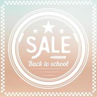 Back to School Label. Sale Design. vector