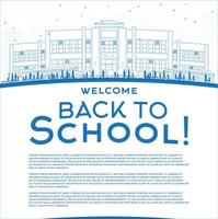 Outline Back to School Concept with copy space for text. vector