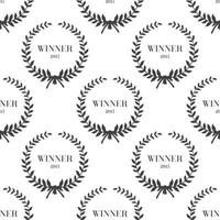 Seamless pattern with laurel wreaths vector