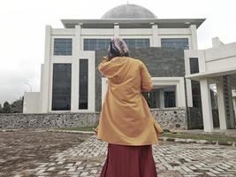 Cianjur Regency, Indonesia, 2022-Indonesian Muslim woman wearing hijab photo