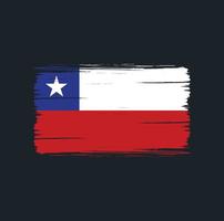 Chile Flag Brush Strokes. National Flag vector