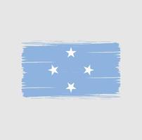 Micronesia Flag Brush Strokes. National Flag vector