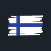 Finland Flag Brush. National Flag vector