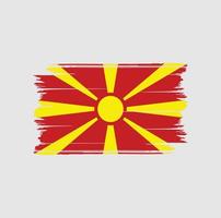 North Macedonia Flag Brush. National Flag vector