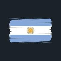 Trazos de pincel de bandera argentina. bandera nacional vector