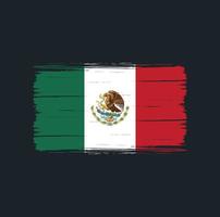 trazos de pincel de la bandera de méxico. bandera nacional vector