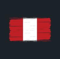 trazos de pincel de bandera peruana. bandera nacional vector