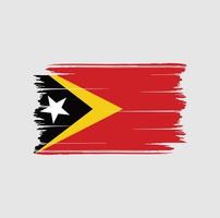 Timor Leste Flag Brush. National Flag vector