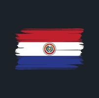 pincel de bandera paraguaya. bandera nacional vector