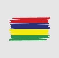 Mauritius Flag Brush. National Flag vector