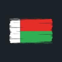 Madagascar Flag Brush Strokes. National Flag vector