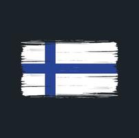 Finland Flag Brush Strokes. National Flag vector