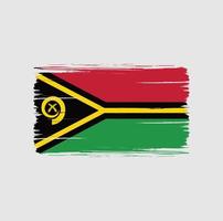 trazos de pincel de bandera de vanuatu. bandera nacional vector