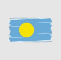 Palau Flag Brush Strokes. National Flag vector