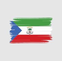 pincel de bandera de guinea ecuatorial. bandera nacional vector