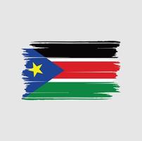 South Sudan Flag Brush. National Flag vector