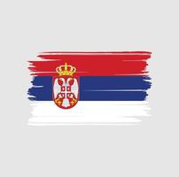 cepillo de bandera serbia. bandera nacional vector