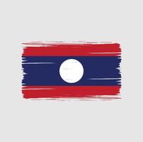 trazos de pincel de la bandera de laos. bandera nacional vector