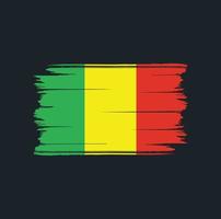 Mali Flag Brush. National Flag vector