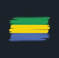 Gabon Flag Brush. National Flag vector