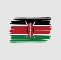 Kenya Flag Brush. National Flag vector