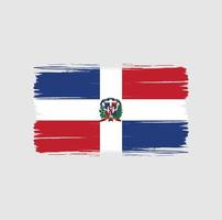 trazos de pincel de bandera de república dominicana. bandera nacional vector