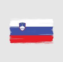 trazos de pincel de bandera de eslovenia. bandera nacional vector