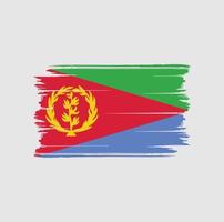 cepillo de bandera de eritrea. bandera nacional vector