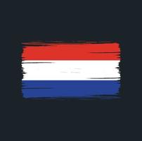 Netherlands Flag Brush Strokes. National Flag vector