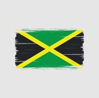 trazos de pincel de la bandera de jamaica. bandera nacional vector