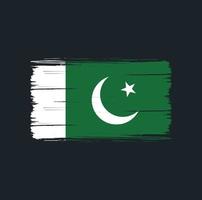 trazos de pincel de bandera de pakistán. bandera nacional vector