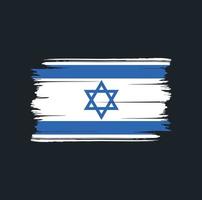 cepillo de la bandera de israel. bandera nacional vector