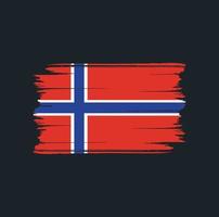 cepillo de bandera de noruega. bandera nacional vector