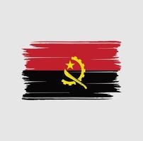 cepillo de bandera de angola. bandera nacional vector