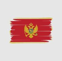 cepillo de bandera de montenegro. bandera nacional vector