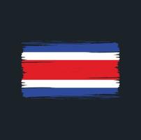 Costa Rica Flag Brush Strokes. National Flag vector