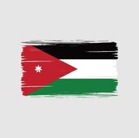 Jordan Flag Brush Strokes. National Flag vector