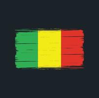 Mali Flag Brush Strokes. National Flag vector