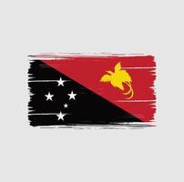 Papua New Guinea Flag Brush Strokes. National Flag vector