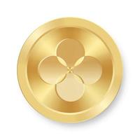 Gold coin of OKB OKEX Concept of internet cryptocurrency vector