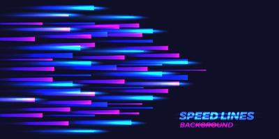 líneas de velocidad de ráfaga de luz azul de rayos de neón de lujo moderno fondo abstracto para carreras vector