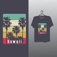 Hawaii t shirt design. vector